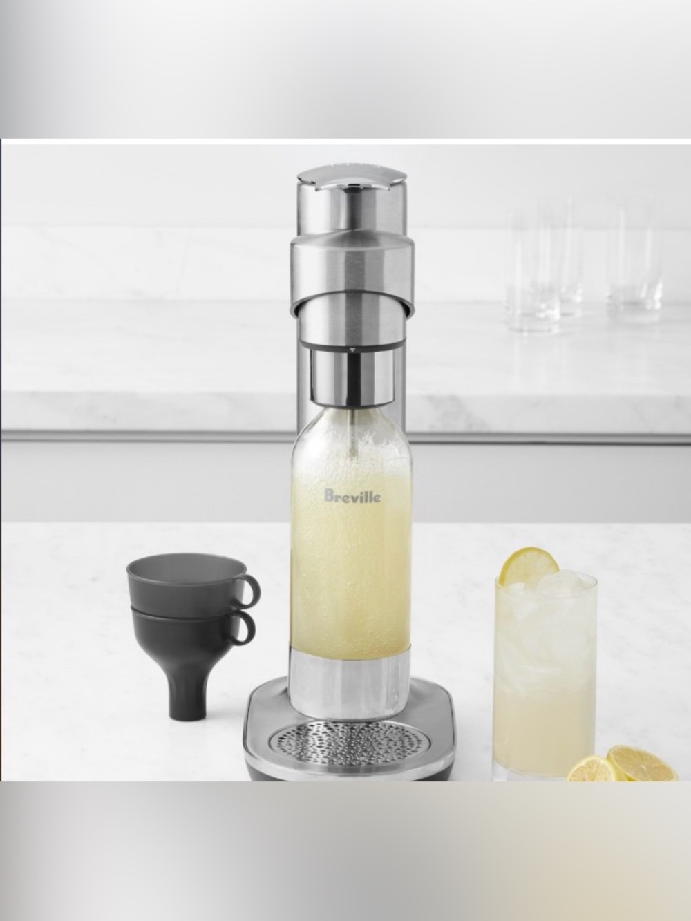 Breville InFizz Sparkling Water Maker BCA800BSS NWT Williams Sonoma
